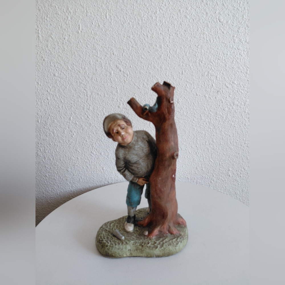 1978 Collectable Chalkware Handpainted Eldorado Rfg Co.Inc Peeing Golfer Figurin